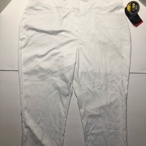 Perry Ellis Women's PGA Tour Bright White Motionflux Golf Pants Size 16 NWT
